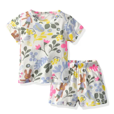 Hot Selling Funny Baby Girl Clothes Suit Print Pattern Shirt And Pant Set For Girl Wear From China