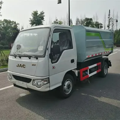 JACC 4x2 4-5m³ Kitchen Waste Garbage Truck Hydraulic Lifting Fully Sealed Food Waste Collection Vehicle for Restaurant Community