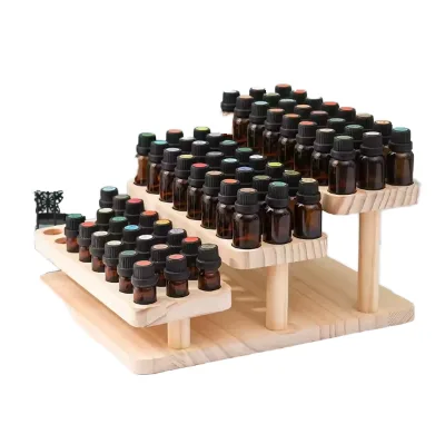 Three-Layer Standing Type Wooden Storage Rack