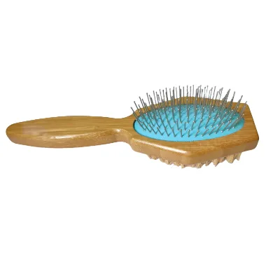 Factory Custom Bamboo Double-sided Pet Bath Massage Brush Double-sided Bamboo Dog Cat Knot Hair Removal Comb