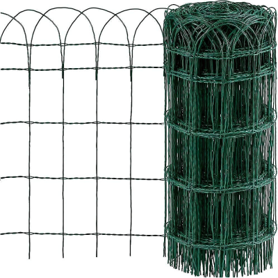 Green Garden Border Edging Folding Fence Roll Wire Scroll Top Yard Border Fencing