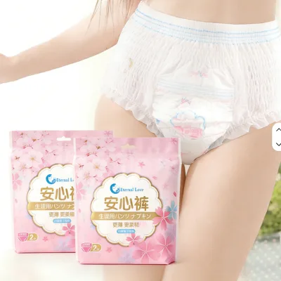 Wholesale 2piece/pack 40pack/box Period Panties for Adults Super Soft and Absorbency Female Sanitary Pants Underwear