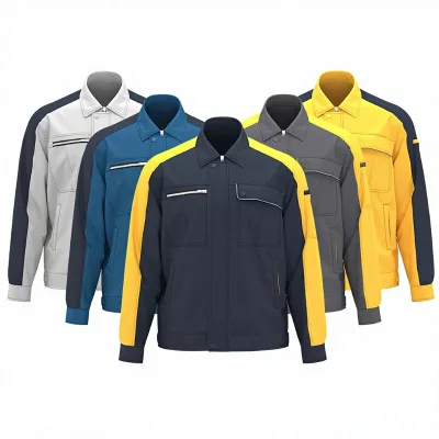 New Fashion Workwear Jackets T/C Work Clothes Top Coat for Men Y K K Zipper Custom Logo Workshop Suit