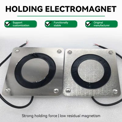X12012 Circular Holding Electromagnet 60kgf/600N Capacity Strong Magnetic Lifter for Adsorption and Transportation Robotic Arm