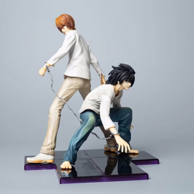 High Quality Death Note Scene Light Yagami L Lawliet Figure Combination Anime Death Note Figure Toy Model