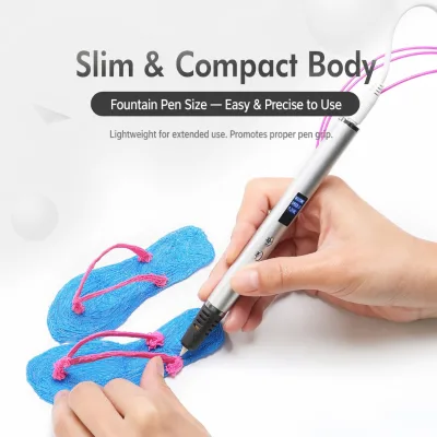 Professional 3D Printing Pen OLED Adjustable Temperature Speed Type-C Rechargeable PLA ABS PETG Filament for Artists Designers