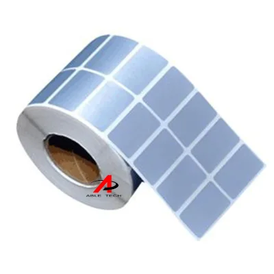 Direct Self Adhesive Thermal Labels for Food Equipment Matt PET Stick Label Silver