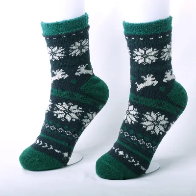 Custom Fluffy Warm Mens Winter Fuzzy Socks Floor Unisex Cozy Thick Crew Socks