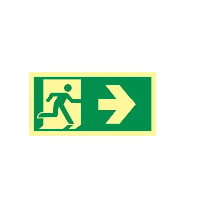 High-Intensity Reflective Film Durable Easy Installation Traffic Sign Board Safety Warning Exit Passage Sign for Firefighting
