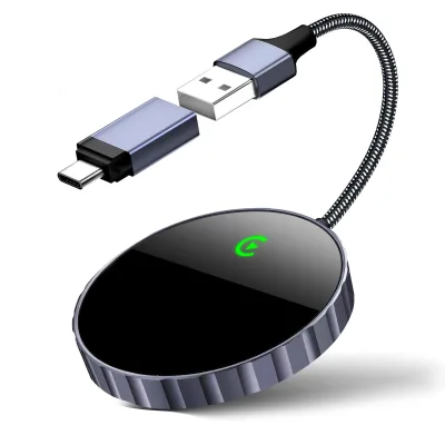 Fuawin USB Wireless Carplay Smart Box Dongle Adapter No Lag Mini Smart for iphone Oem Car Play for Car Cadillac Mercedes-Benz