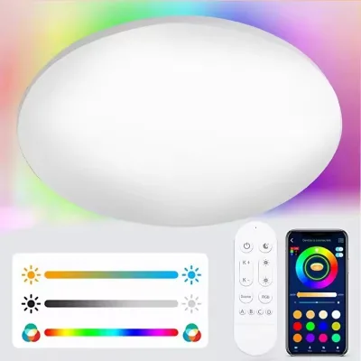 Automated Modern Intelligent Adjustable Ceiling Lamp with WIFI Remote Control and Circular Ceiling Design