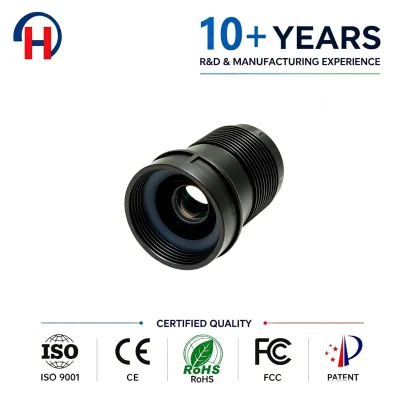 Focal Length 8mm, Minimal Distortion TTL 22.2mm, Image Height 7.4, CRA 15 Large Aperture F1.4 Lens