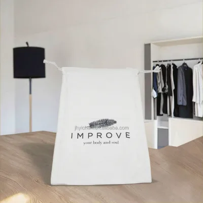 Custom Logo 28x37cm Natural Cotton Muslin Women Cloth Packaging Bags for Bikini