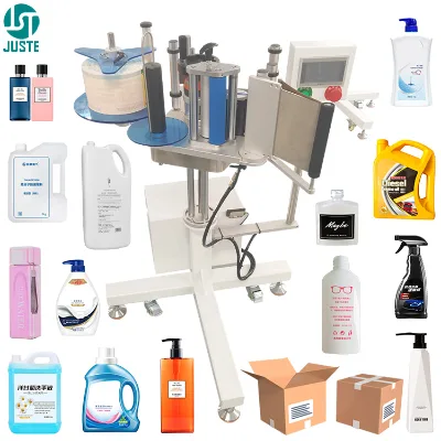 Auto Electric Side Flat Label Applicator Digital Press Fancy Brand 7Inch Labeling Machine for Flat Surface Bicarbonate Cartridge