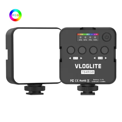 Welcome T64RGB Mini Portable RGB Full-color Selfie Led Fill Light for Photography Live Vlogging Shooting Light