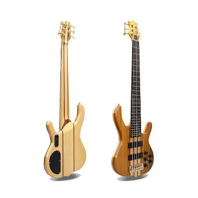 The factory customizes high-quality 6-string electric bass guitar. The neck of the electric guitar bass is a single