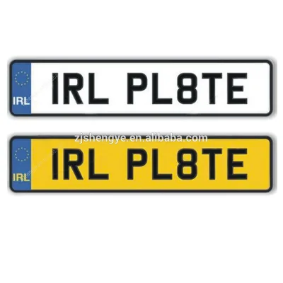 Hot sale promotional reflective euro aluminum reflective embossed car license plate