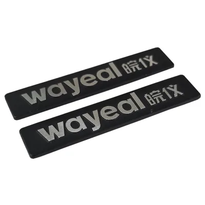 Factory Directly Sale Custom Metal Sign 3D Embossing High Glossy Silver Logo Anodized Aluminum Tag  Metal Plaque
