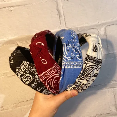 Knotted Headbands Boho Hairbands Retro Ethnic Style Wide Hairband Hair Accessories