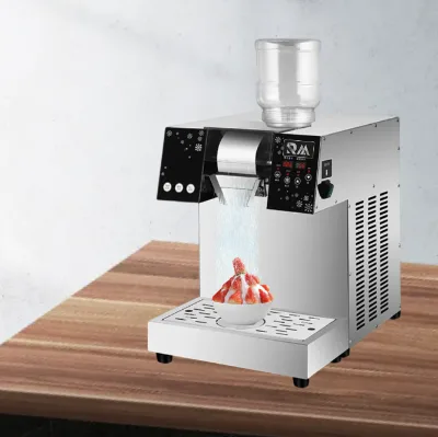 R&M Small Snow Bingsoo Drawstring Bingsu Machine Snowflake Ice Cream Korea Air Cooled Ice Crushers Shavers Stand Type Way Flake