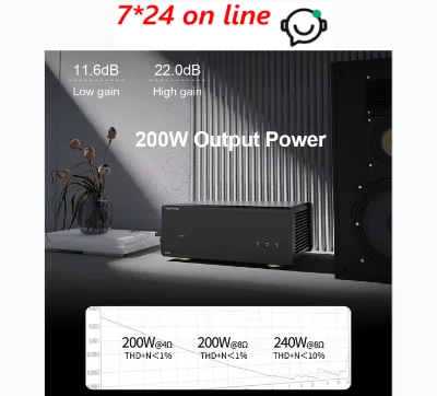 Topping B200 HiFi Audio Amp Mono Pure Power Amplifier XLR/TRS Balanced SNR DNR 145dB Ultra-High Performance Low Noise Made China
