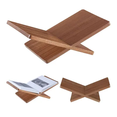 Solid Wooden Book Holder Stand for Desktop Display