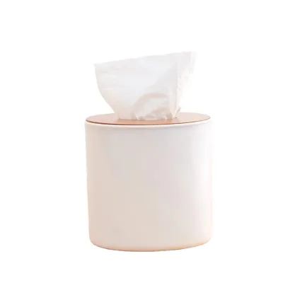 Modern Creative Bamboo Tissue Napkin Box Remote Control Simple Roll Paper Storage for Home Car Living Room Household Sundries