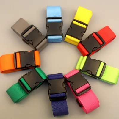 Polyester TSA Code Lock Luggage Strap, Adjustable Cross Suitcase Belt Travel Luggage Security Strap