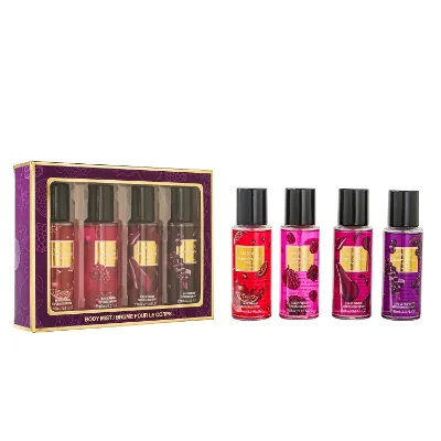 The Most Popular 4PCS Gift Set for Female Nature Flower Fragrance Persistent 88ML Body Splash Perfumer