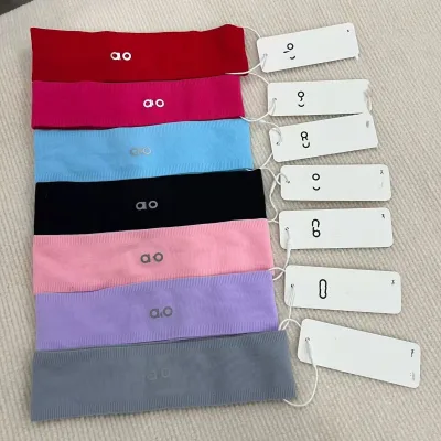 AITONGWide Seamless Yoga Headband Solid Color Knitted Elastic Sweat-Absorbing Sports Hairband Hair Hoop