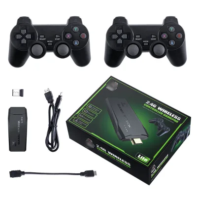 High Quality M8 Family Video Games Consoles Built-In 10000+ 4K HD TV Game Stick With Dual 2.4G Wireless Controller