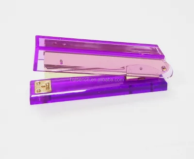 Gradient Acrylic Stapler Machine Manual School Supplies Stationery Hardware Tool Perspex Multi-color Book Sewer 100 Pcs Capacity