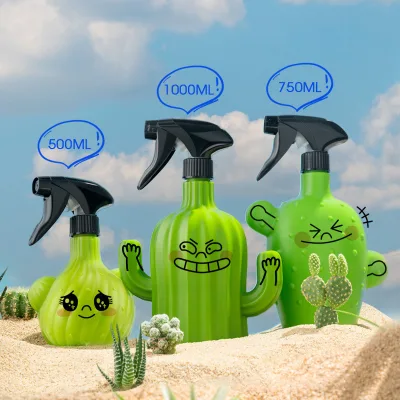 Wholesale Cute Plastic Cactus Watering Pot Home Garden Sprayer Can Interior Watering Can