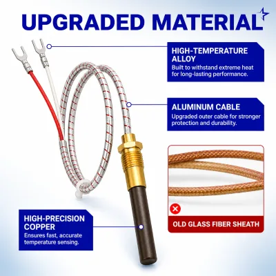 750 Millivolt Thermopile Generator Gas Fireplace Water Heater Fryer Oven Stove Replacement Brass Thermocouple Pilot Household