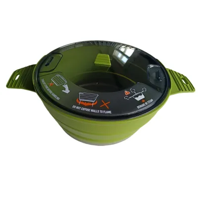 Hot Sale Silicone Camping Pot Outdoor Hiking Cooking Set for Picnic Portable