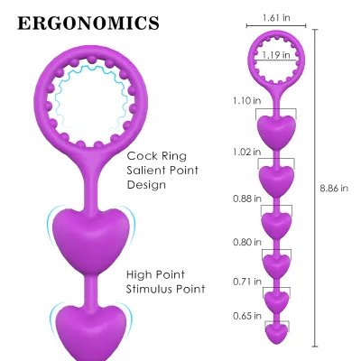Anal Beads Clitoris Stimulated Prostate Massage Silicone Anal Beads for Woman Man Anal Butt Plug