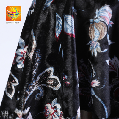 Hot Selling Floral Velour Velvet for Dress