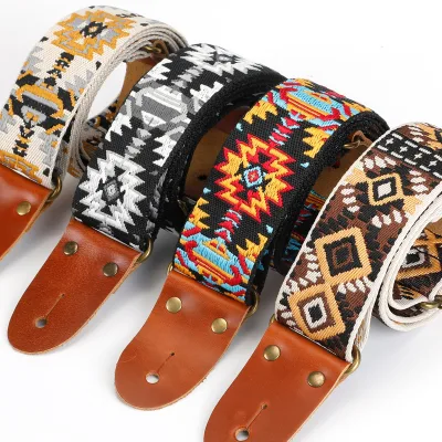 Cheap Hot Selling Practical Leather Acoustic Guitar Strap