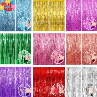 Rainbow Foil Fringe Curtain Macaron Curtains Photo Booth Backdrop for Wedding Birthday Baby Shower Christmas Party Decorations