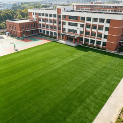 Oulin Thick Bottom Soccer Turf Anti Aging High Safety School Sports Field Wholesale Custom High Density 3 Colors Easy