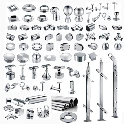 Best Selling Modern Stainless Steel Glass Balustrade Accessories Satin Finish Customized Color Size 5 Year Warranty Easy DIY