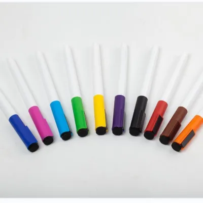 Customized Eco-Friendly Whiteboard Markers Erasable Dry-Erase Pens in Black & Red for School Use
