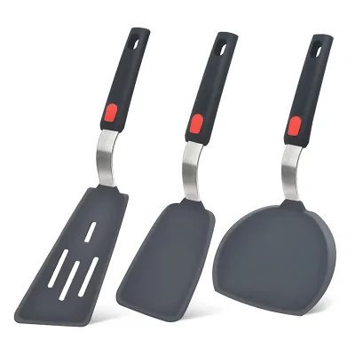 Silicone Spatula Turner Heat Resistant Cooking Spatulas for Nonstick Cookware, Large Flexible Kitchen Utensils