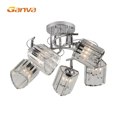 High Quality Flush Mount Cheap Iron Glass Hanging Ceiling Lamp for Kitchen