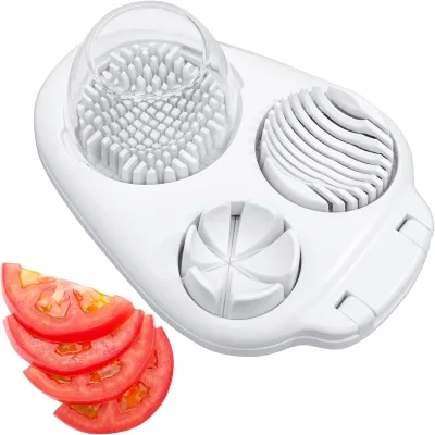 Egg Slicer - 3 Slice Modes, Stainless Steel Egg Cutter - Kitchen Dicer