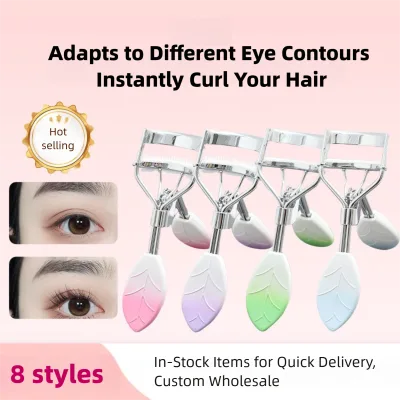 Trending Ombre Leaf Grip Eyelash Curler Korean Lash Lift Tool Bulk Wholesale Private Label Makeup Items for E-commerce Retail