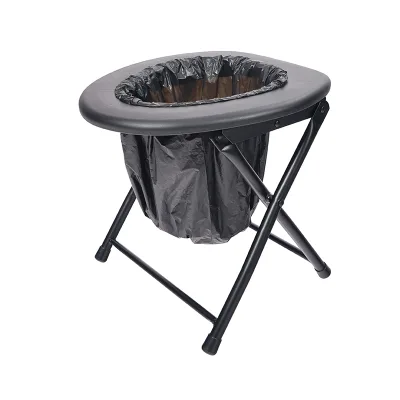 Customized Metal Folding Toilet Commode Chair for Pregnant Women and Elderly Outdoor Camping Portable with Bedpan