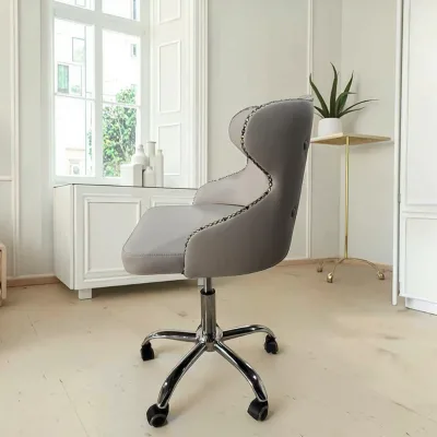 Waterproof PU Rolling Stool/Chair with Backrest Height Adjustable Hotel/Café/Restaurant/Office Seating