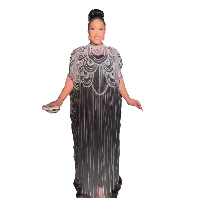 Elegance Church african woman dress Elegant sequin fabric african free dresses With underwear turkish african dress