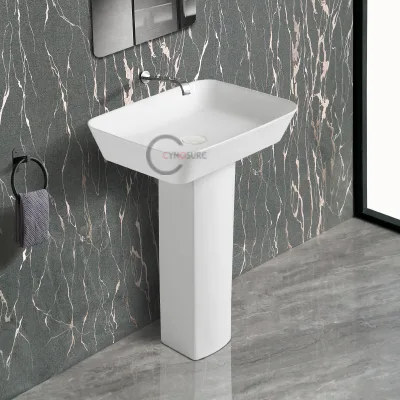 Modern Nordic New Column Basin Countertop Sink Minimalist Vessel Washbasin for Contemporary Bathroom